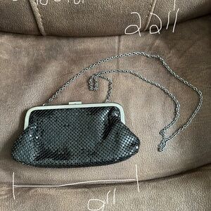 Jessica McClintock Elegant Black Chain Clutch